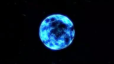 科幻粒子科技几何LED数码视频背景视频的预览图